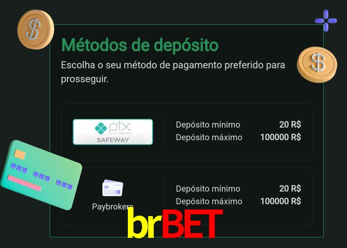 O cassino brbet oferece uma grande variedade de métodos de pagamento